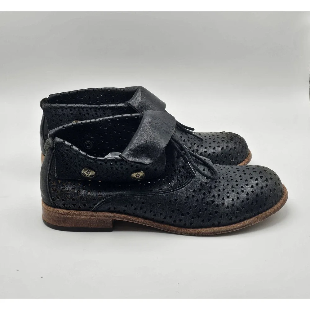 Patricia Nash Sabrina Ankle Boots Booties Shoes Womens Size 6 Black Leather